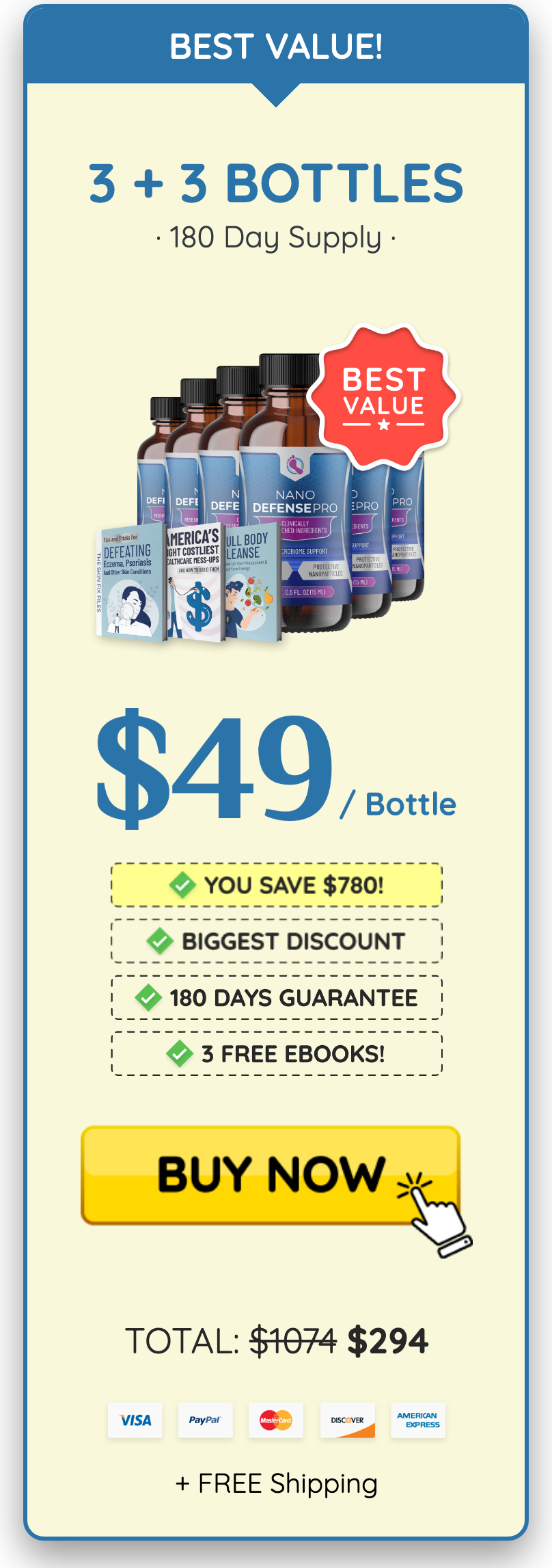 Nanodefense Pro 180 day supply